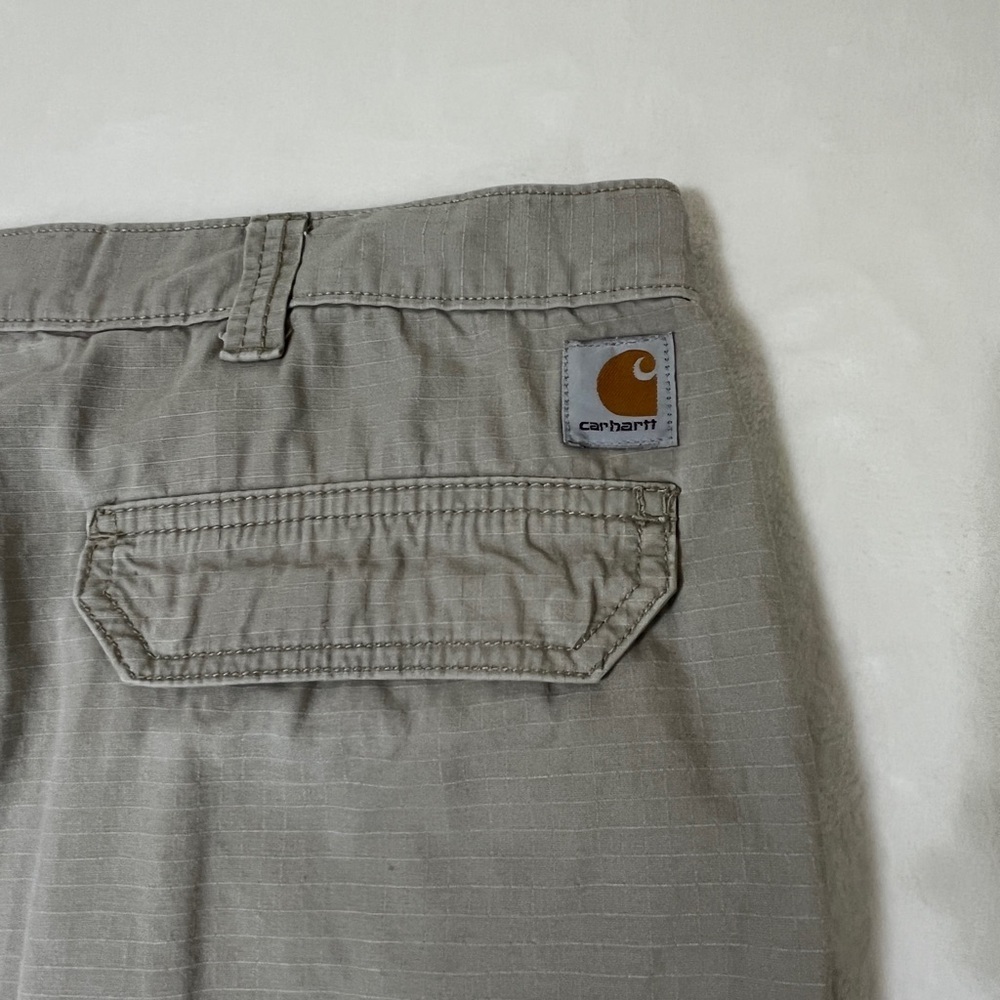 Carhartt Men's Relaxed Fit Canvas Work Shorts Khaki Size 44 Flat Front - Picture 6 of 13